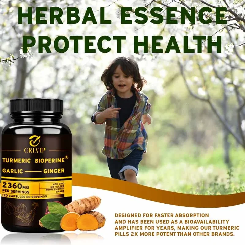 4-in-1 Turmeric Ginger Supplem - Turmeric Curcumin Capsule recension och pris
